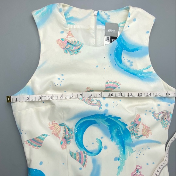 COPY - Versace Jeans Couture beachy ocean seahorse print sheath dress women's s… - Picture 11 of 14